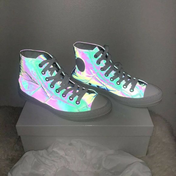 Maison Martin Margiela Shoes - NIB Maison Margiela Reflective Stereotype High Top MMM MM6 Martin Sneakers 39.5